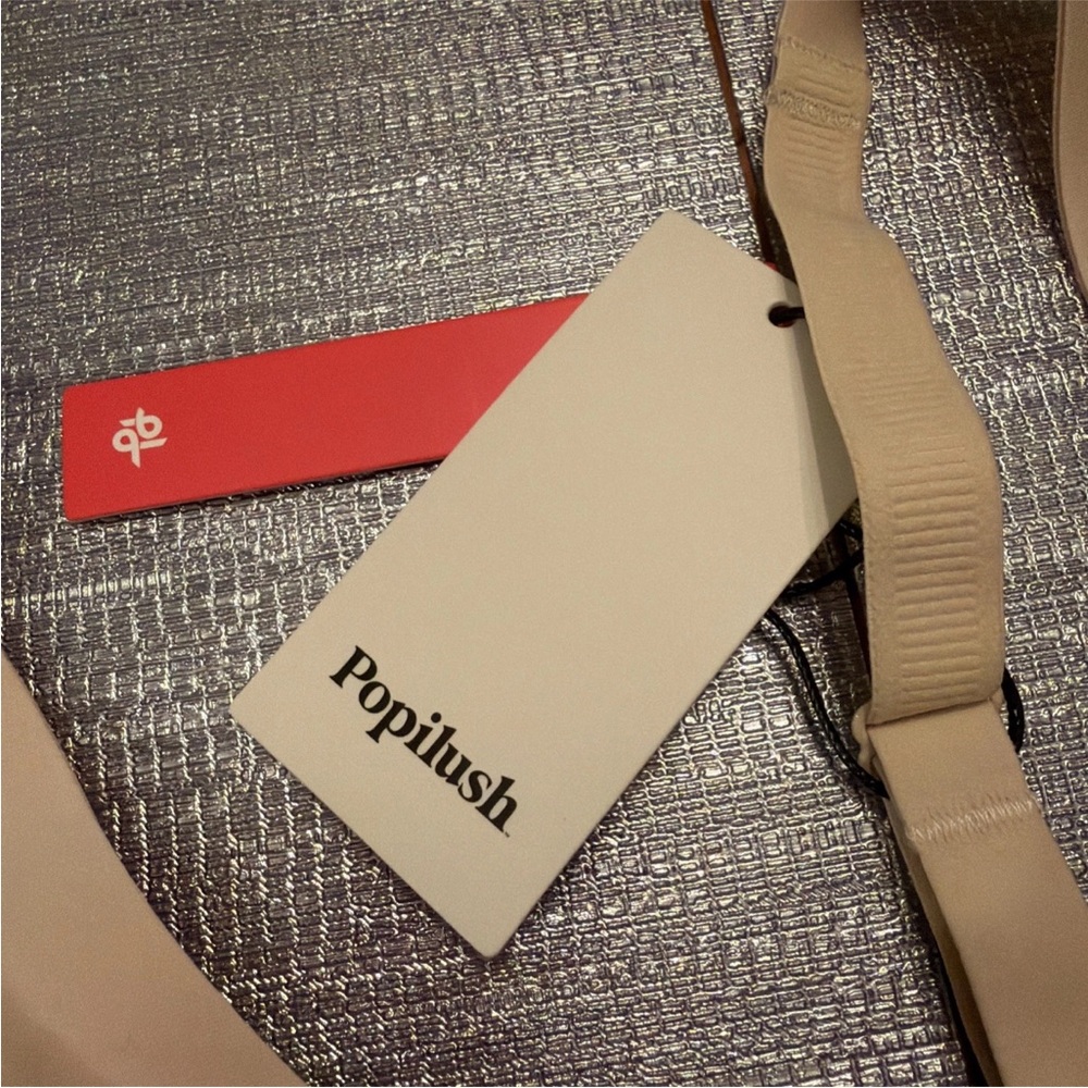 Popilush Wireless Bra Size Large Seamless No Underwire Deep-V T-shirt Bralette - Picture 6 of 8